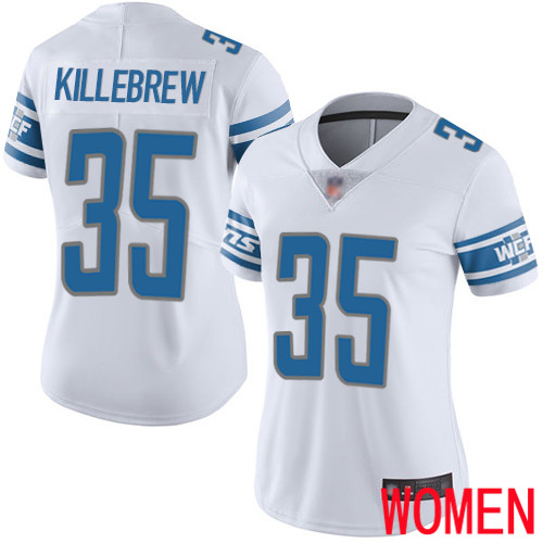 Detroit Lions Limited White Women Miles Killebrew Road Jersey NFL Football #35 Vapor Untouchable->women nfl jersey->Women Jersey